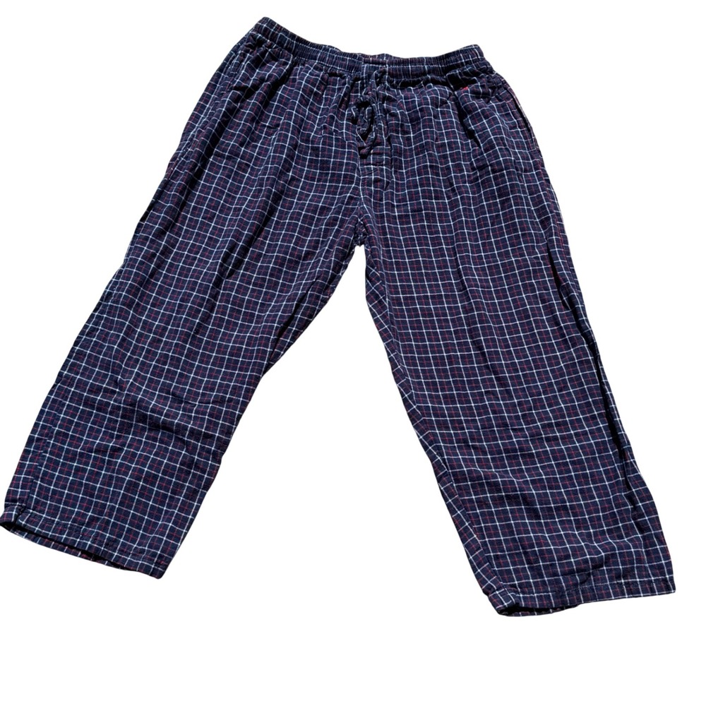 Polo Ralph Lauren Sleepwear Men's Plaid Cotton Pajama Pants Pony Large 28x24"